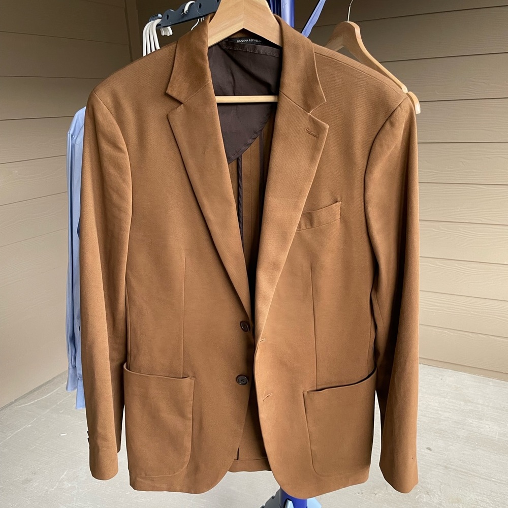 Banana Republic Light Brown Cotton Blazer